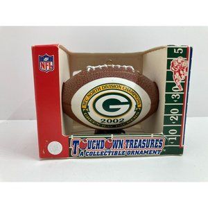 2002 NFC North Division Champions Green Bay Football Ornament in Box Touchdown T